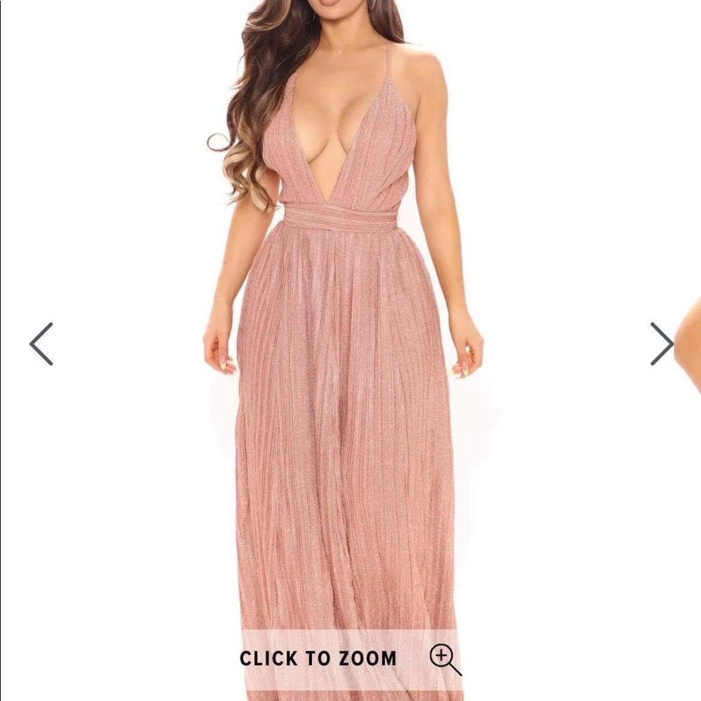 Rose gold metallic dress